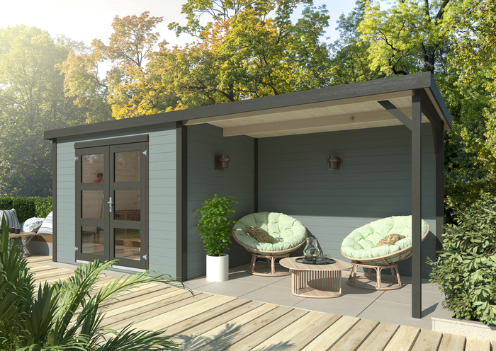 Palmako redskapsbod m/pergola Olivia 560 x 184 cm